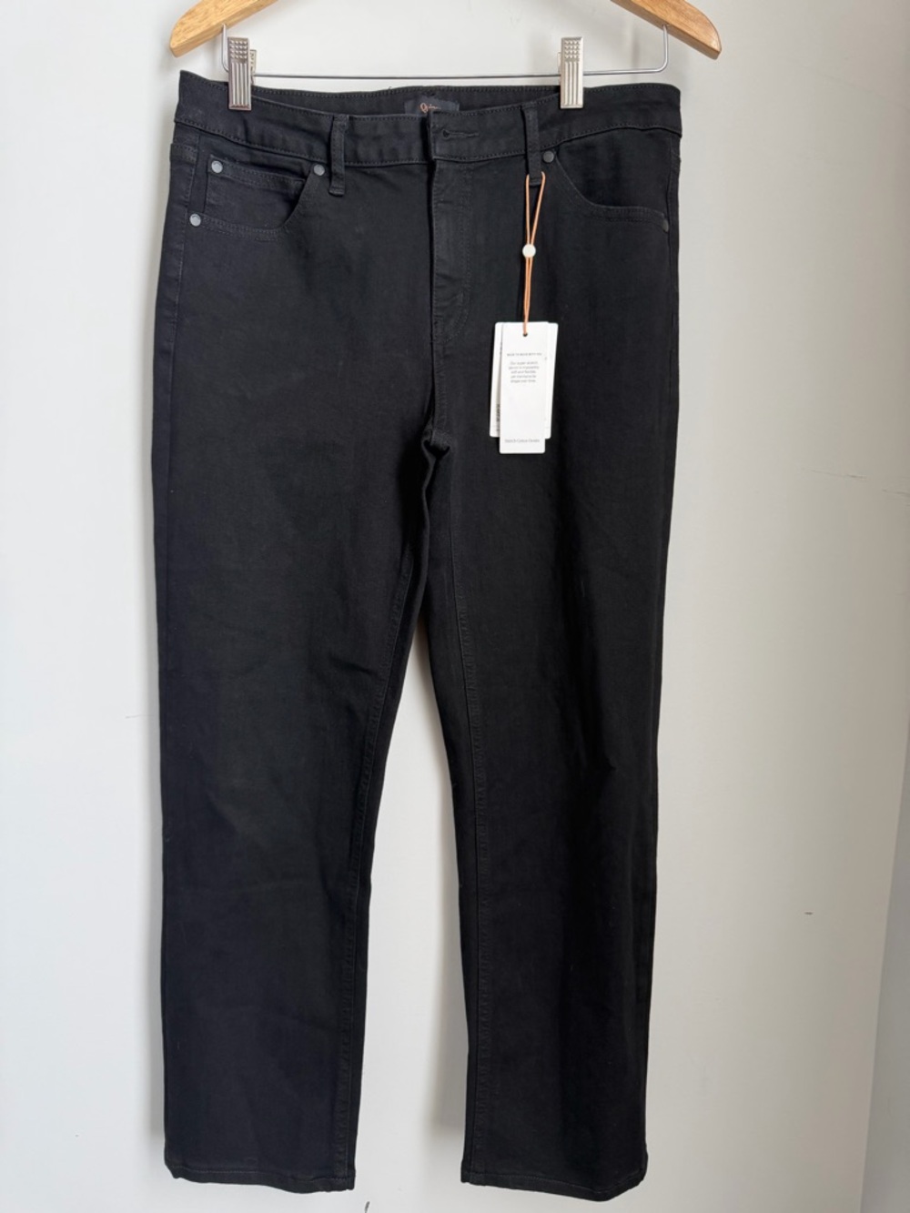 Quince Women’s Bella Stretch Straight Jeans NWT Black Size 30 - Picture 2 of 14